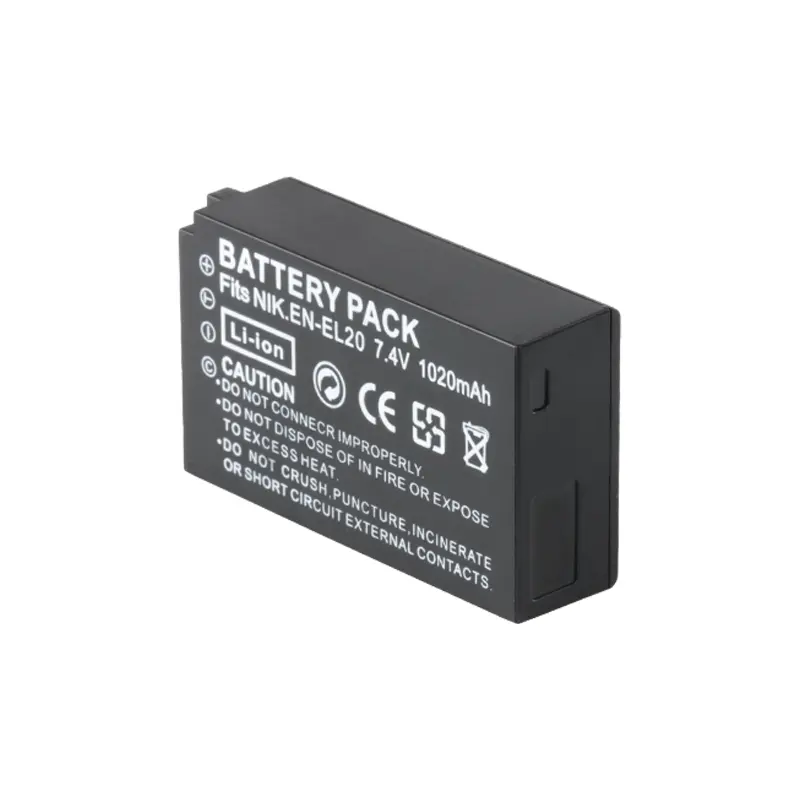 7.4V 1020mAh EN-EL20 EL20 ENEL20a şarj edilebilir kamera pil Nikon A1J1 J2 J3 S1 dijital kamera pil tam çözme