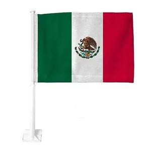 Factory Direct Wholesale Mexican Flag Bandana Car Mexican Flags Manufacturer Mexican Flag Car Mexico Flag Car Hood Cover
