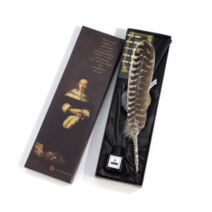 Bộ MỰC BÚT LÔNG VŨ Bút Máy Nhúng Lông Vũ Cổ Điển Hoài Cổ Với 5 Ngòi Thay Thế Bằng Thép - Product Image 6