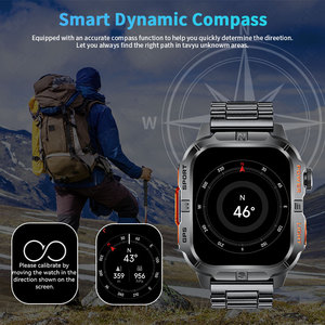 Montre connectée LIGE BWGTH3 (7 jours) avec GPS, suivi d'activité, boussole, fonction d'appel, lampe de poche, commande vocale IA, compatible Android et iOS - Product Image 4