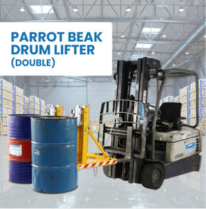편리한 취급 도구 보조 장비를위한 720kg 용량 앵무새 부리 드럼 리프트가있는 이중 지게차 스틸 버킷 클램프 - Product Image 4