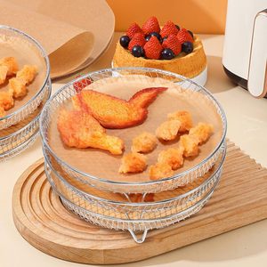 Rejilla para freidora de aire, vaporizador de tostadas apilable de tres niveles, rejilla para brochetas de doble capa de acero inoxidable 304 - Product Image 4