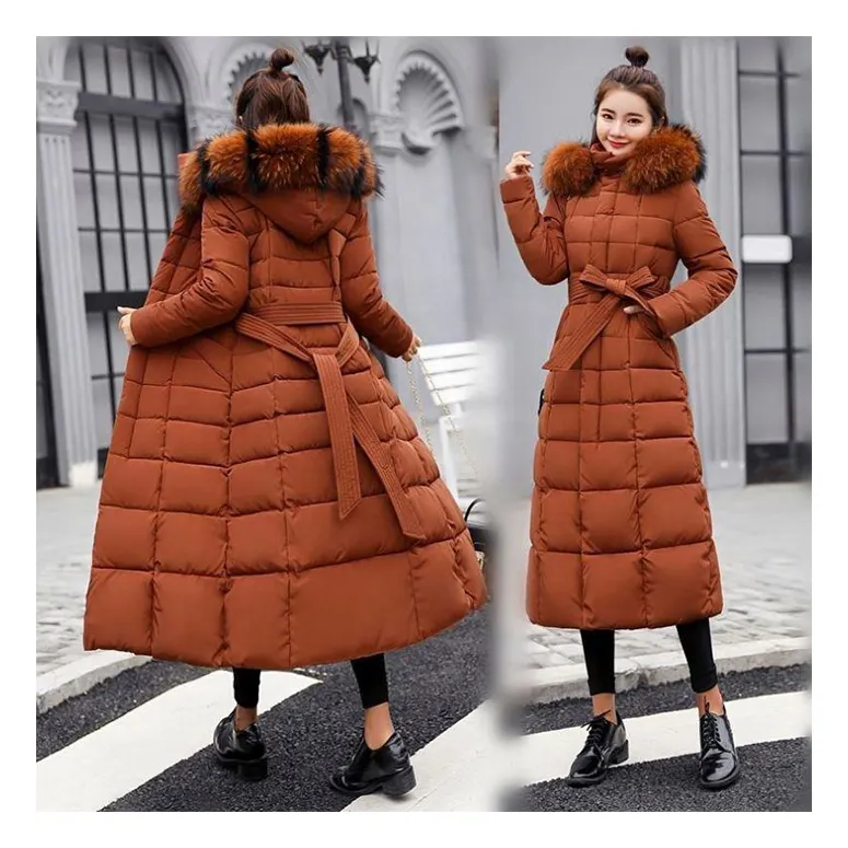 Long Winter Coat For Colder Women Jacket Cotton Padded Warm Thicken Ladies Coats Parka Womens Jackets