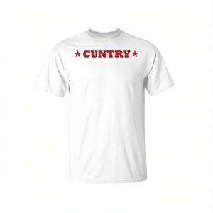 Camiseta Country con estampado de estrella roja, algodón blanco, unisex, talla para adultos S M L XL XXL - Product Image 2