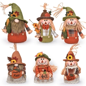 Decoraciones para el Festival de la Cosecha, Muñeco de Espantapájaros Gnomo, Adornos, Decoración de Escritorio, Regalos - Product Image 1