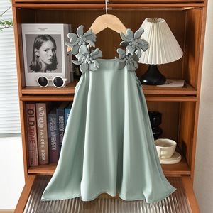 Vestido de Tirantes con Estampado Floral Tridimensional para Niñas, Verano 2026, Alta Calidad, para Bodas, Cumpleaños, <span class=keywords><strong>Princesa</strong></span>, 2-7 Años, Poliéster - Product Image 6