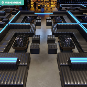 KTV Night Club bar Cabina de cuero Sofá bar Mesa de mostrador Sofá negro para Bar Salón Muebles de hotel - Product Image 1