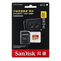 Carte SD SanDisk Extreme 190 Mo/s U3 V30 32 Go 64 Go 128 Go 256 Go 512 Go 1 To QXAA QXAV Flash
