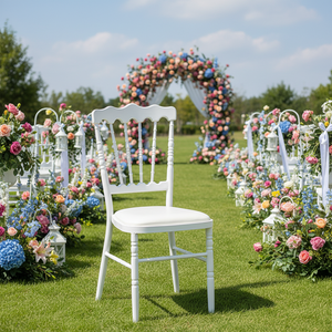 Chaise Napoléon en métal empilable, portable et durable, idéale pour les événements, les fêtes, les banquets, les mariages et la <span class=keywords><strong>location</strong></span> hôtelière - Product Image 3