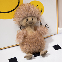 Peluche de Pato con Pelo Rizado y Esponjoso, Juguete de Peluche de Pato Peludo para Niños, Regalo