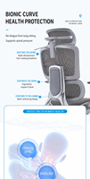 Chaise ergonomique moderne en maille avec hauteur réglable et base pivotante pour bureau à domicile