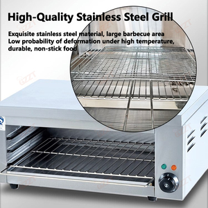 Four à griller salamandre en acier inoxydable Grille réglable Montage mural 2000W Fonte à fromage électrique <span class=keywords><strong>Raclette</strong></span> Grill 50-300C - Product Image 3