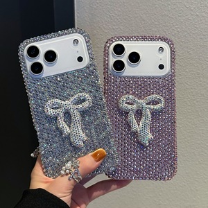 Custodia Protettiva Lussuosa XP1080 con Fiocco Interamente Tempestato di Diamanti per iPhone <span class=keywords><strong>11</strong></span>, <span class=keywords><strong>Apple</strong></span> 17 <span class=keywords><strong>Pro</strong></span> Max, 13, 12, Nuovo Modello da Donna 16 - Product Image 1
