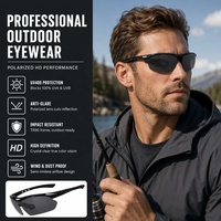 Lunettes de pêche personnalisées colorées TAC HD, monture TR90, verres PC, UV400, anti-reflets, anti-vent, anti-sable, pour sports de plein air diurnes