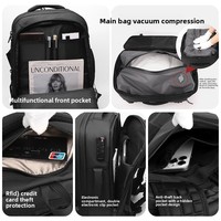 Nouveau sac à dos imperméable pour ordinateur portable, compressé sous vide, grand format, multifonctionnel, séparation humide/sec, pour le bureau, les affaires et les voyages