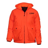 2025 Gear hommes hiver canard leurre porte imperméable en plein air chasse veste Orange Camouflage impression coupe-vent respirant caractéristiques