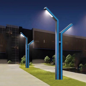 LED Street Light for Villa & Garden IP68 Aluminum Profile 3M/3.5M Outdoor Pole AC/Battery/Solar Power Options - Product Image 1