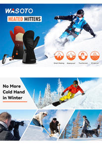 <span class=keywords><strong>Gants</strong></span> de ski rechargeables pour hommes et femmes avec chauffage des doigts pour l'hiver, mitaines chauffantes pour les sports de ski en plein air - Product Image 5