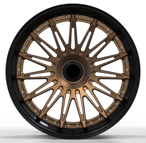 고품질 공장 직접 판매 도매 림 자동차 바퀴 알루미늄 합금 바퀴 맞춤형 2 조각 슈퍼 깊은 단조 바퀴