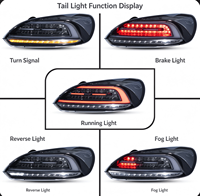 Feux arrière à LED pour VW Scirocco MK3 2015 2016 2017 Facelift, clignotants séquentiels dynamiques, installation Plug and Play