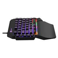 Mini clavier mécanique de jeu de haute qualité, boutons de couleurs mélangées, clavier filaire pour PC de bureau, mini clavier de jeu