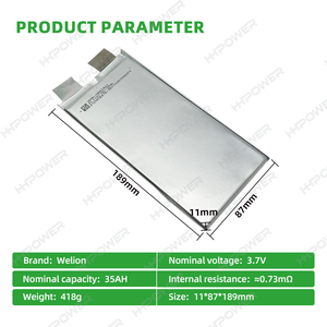 Batterie à semi-conducteurs HHPOWER 3.7V 35Ah 327Wh/kg Haute Densité Énergétique Décharge Élevée 10C Cellule Pouch 35000mAh pour Drone UAV VTOL PL7 - Product Image 2
