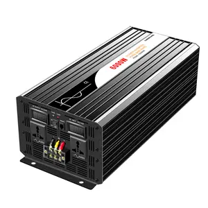 Diskon Besar 6000W Inverter Tenaga Surya DC 48V AC 110V Gelombang Sinus Murni dengan Soket Universal Cocok untuk Vietnam Philippin