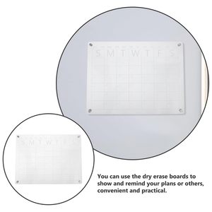 Wholesale Best Clear Custom Size Design 2 Pack Acrylic Magnetic Weekly/Monthly Photo <b>Frame</b> Calendar <b>for</b> Fridge - Product Image 6