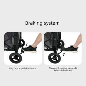 Xe đẩy em bé cho cặp song sinh bên cạnh tán kép với ngả cá nhân và lưu trữ 4 chỗ có thể gập lại 0-3 tuổi - Product Image 3