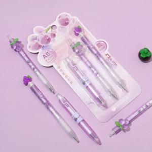 Juego <span class=keywords><strong>de</strong></span> Bolígrafos <span class=keywords><strong>de</strong></span> Gel <span class=keywords><strong>de</strong></span> Plástico con Diseño <span class=keywords><strong>de</strong></span> Uvas Moradas, 3 Estilos, con Tapa Giratoria, Bolígrafo Grueso, Bolígrafo con Parche, Tinta Negra, Material Escolar y <span class=keywords><strong>de</strong></span> Oficina - Product Image 5