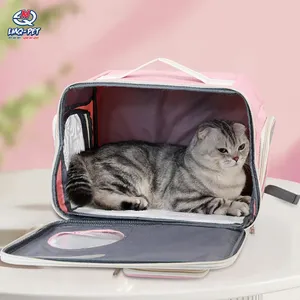 Özel köpek çanta taşıyıcı kedi deri naylon sırt çantası taşıyıcılar fermuar seyahat su geçirmez köpek taşıma çantası ile evcil hayvan sırt çantası sırt çantası