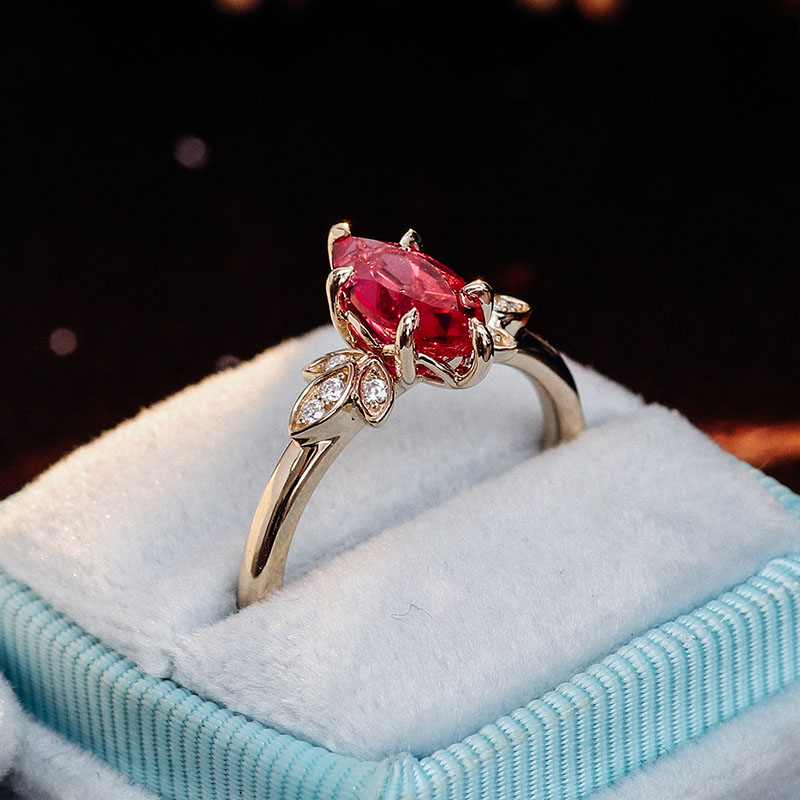 แหวนทับทิมแล็บ 18Kgold แท้