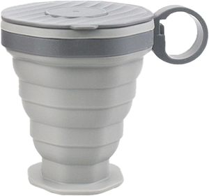 Bpa Free Collapsible Silicone Travel Coffee Mug <b>Reusable</b> Folding Water <b>Cup</b> Silicone Coffee <b>Cup</b> with Grip - Product Image 2