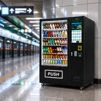 Distributeur automatique intelligent de snacks et de boissons, écran tactile, surveillance à distance de l'inventaire, paiement multiple, service en libre-service 24h/24, OEM