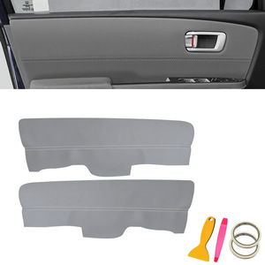 Honda Pilot <b>Door</b> <b>Trim</b> Kits 2009-2015 True Microfiber Leather Red Stitching Front Panels - Product Image 3
