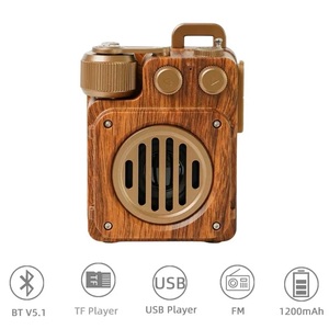 Mini haut-parleur sans fil multifonctionnel rétro pour la maison, caisson de basses, batterie grande capacité, boîte à son avec Aux TF - Product Image 2