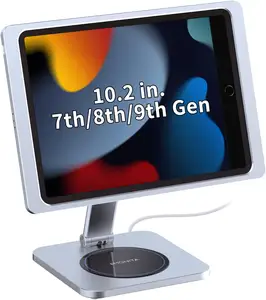 EMONITA manyetik Stand şarj ile iPad kılıfı 10.2 inç 7th / 8th/9. Gen (2021/2020/2019) 18W USB C hızlı şarj kablosu