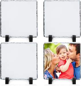 Cadre <span class=keywords><strong>photo</strong></span> personnalisé en <span class=keywords><strong>ardoise</strong></span> vierge avec peinture pour tableau noir, surface en pierre naturelle, logo gravé au laser, cadeau de mariage personnalisé, vente en gros - Product Image 1