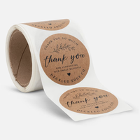 Étiquette autocollante personnalisée en papier kraft, écologique, découpée sur mesure, pour l'emballage de thé, de produits de boulangerie, de café, de pots et de boîtes métalliques, pour la personnalisation de votre marque.