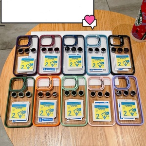 <span class=keywords><strong>Cover</strong></span> trasparente per <span class=keywords><strong>iPhone</strong></span> 17 16 15 14 <span class=keywords><strong>13</strong></span> 12 Pro Max pieghevole in metallo porta obiettivo in vetro custodia per telefono - Product Image 4