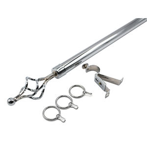 Décor de luxe personnalisé <span class=keywords><strong>tringle</strong></span> à <span class=keywords><strong>rideau</strong></span> en métal double porte support de <span class=keywords><strong>rideau</strong></span> peut être monté <span class=keywords><strong>sur</strong></span> le mur du salon - Product Image 3