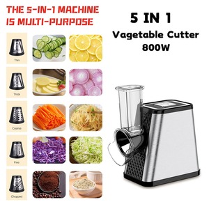 Cortadora de Verduras Eléctrica Comercial de 800W para el Hogar, Cuchillas de Acero Inoxidable, Rebanado/Triturado de Alta Velocidad para Restaurantes y Uso Doméstico - Product Image 6