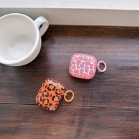 Étui pour écouteurs AirPods Pro 2 3 4 Gen, motif léopard, couleur rose et marron, protection sans fil Bluetooth