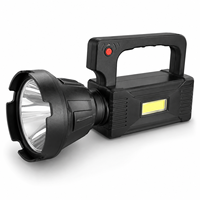 Lampe torche LED rechargeable USB HENGBO W5108 avec logo personnalisé, certifiée ROHS, étanche IP54, batterie lithium 18650 1500mAh, intensité réglable
