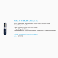 Antas MS65 Mastic de fixation rapide sans clou pour bois, pierre, panneaux muraux, béton, métal, verre – Sans clou