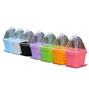 Fournitures <span class=keywords><strong>de</strong></span> <span class=keywords><strong>jardin</strong></span>, pot carré en plastique transparent <span class=keywords><strong>pas</strong></span> <span class=keywords><strong>cher</strong></span> <span class=keywords><strong>de</strong></span> 6,7 cm avec couvercle isolant et hydratant, <span class=keywords><strong>serre</strong></span> - Product Image 1