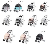 Poussette pliable de luxe 2026 pour chat et chien, chariot de transport pour animaux de compagnie, idéal pour les voyages en avion