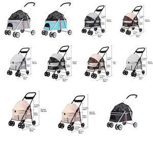 <span class=keywords><strong>Poussette</strong></span> pliable de luxe 2026 pour chat et <span class=keywords><strong>chien</strong></span>, chariot de transport pour animaux de compagnie, idéal pour les voyages en avion - Product Image 5