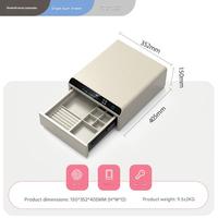 Coffre-fort intelligent à empreintes digitales, type tiroir, en acier, pour bijoux, argent liquide, boîte de dépôt sécurisée, tiroir de rangement, détachable
