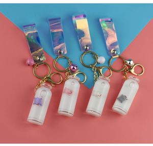 Mini Drink <b>Floating</b> Keychain Creative Cute Milk Tea Beverage Acrylic Liquid Keychain - Product Image 4